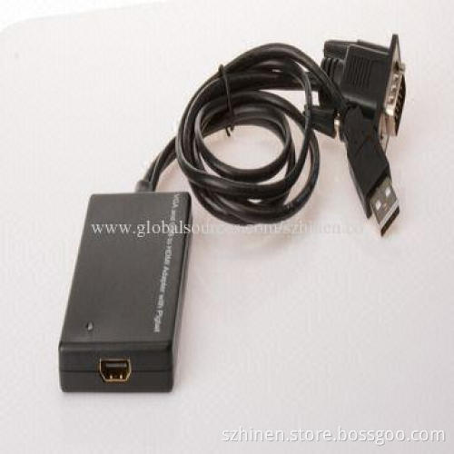 VGA and USB to HDMI Adapter with Pigtail, Supports 165MHz/1.65Gbps Per Channel Bandwidth